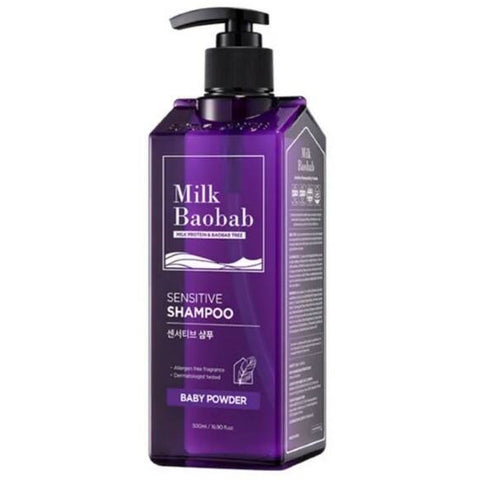 韓國Milk Baobab 防敏保濕洗頭水 500ml 爽身粉味 Korean Milk Baobab Sensitive Shampoo 500ml Baby Powder