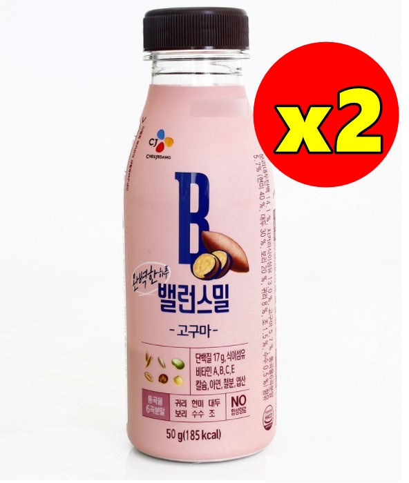 韓國必品閣高蛋白質代餐沖劑 185Kcal 15g 蛋白質 紅薯味 50g  Korean CJ Bibigo Meal Replacement Powder High Protein Balance Meal 50g 185kcal 15g protein Sweet Potato Flavor