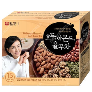 韓國丹特核桃杏仁薏米茶 薏仁茶 18g x15T Korean Damtuh Walnuts Almonds Adlay Job's Tears Tea 18g x15T