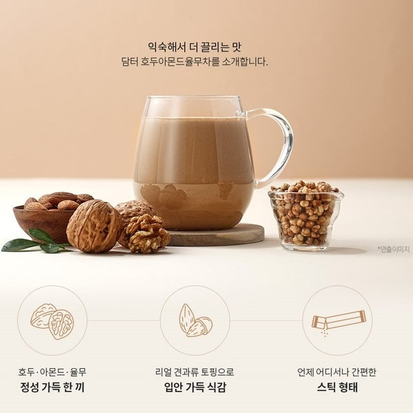 韓國丹特核桃杏仁薏米茶 薏仁茶 18g x15T Korean Damtuh Walnuts Almonds Adlay Job's Tears Tea 18g x15T