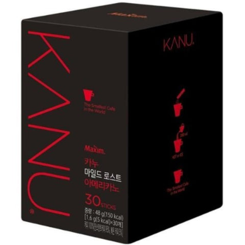 超人氣韓國KANU Maxim孔劉即沖中度烘焙咖啡30包美式黑咖啡 Korean KANU Gong Yoo Maxim Mild Roast Coffee Mix 30T Americano