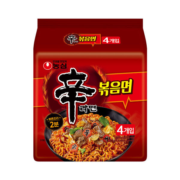 韓國農心辛拉拌麵辛辣麵撈麵 131g x 4 Korean Nong Shim Spicy Shin Ramyun mixed noodles ramen 131g x 4