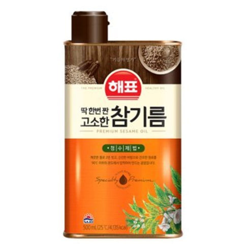 韓國三祖優質芝麻油 500ml Korean Sajo Premium Sesame Oil 참기름 500ml