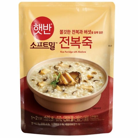 韓國CJ Hetbahn(前品牌名CJ Bibigo) 即食粥 香菇鮑魚粥 420g Korean CJ Hetbahn Instant Congee Mushroom & Abalone Congee 420g