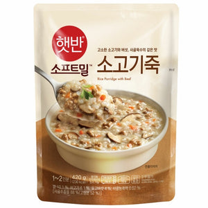 韓國CJ Hetbahn (前品牌名CJ bibigo) 即食粥 香菇牛肉粥 420g Korean CJ Hetbahn Instant Congee Mushroom beef Congee 420g