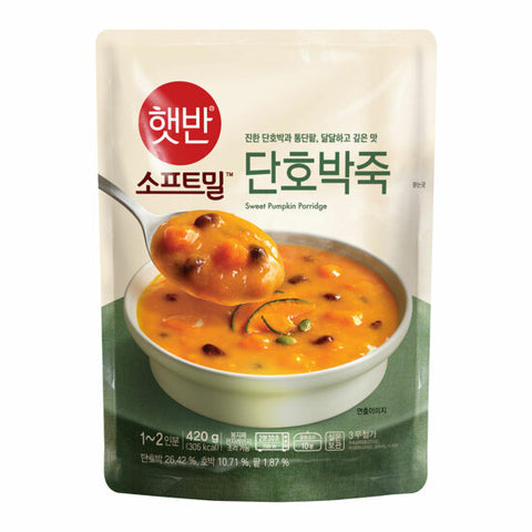韓國CJ Hetbahn (前品牌名CJ bibigo) 即食粥 南瓜粥 420g Korean CJ Hetbahn Instant Congee Sweet Pumpkin Congee 420g