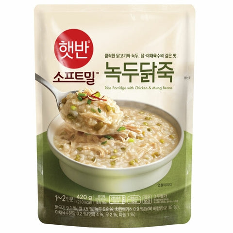 韓國CJ Hetbahn (前品牌名CJ bibigo) 即食粥 綠豆雞肉粥 420g Korean CJ Hetbahn Instant Congee Mung bean chicken Congee 420g