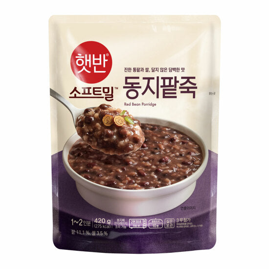 韓國CJ Hetbahn (前品牌名CJ bibigo) 即食粥 紅豆粥 420g Korean CJ Hetbahn Instant Congee Red Bean Congee 420g