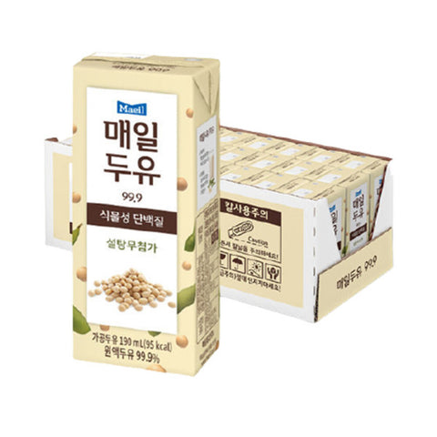 韓國Sunup無添加糖豆奶 99.9% 豆奶 190ml x24 Korean Sunup Soymilk 99.9% Soy Milk no additives sugar-free soy milk beverages dairy milk 190ml x24